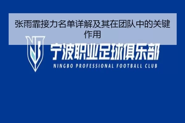 张雨霏接力名单详解及其在团队中的关键作用